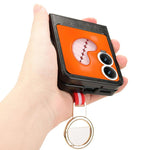 Custodia in pelle con cinturino per Tecno Phantom V Flip2, Fold2 e Fold