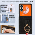 Custodia in pelle con cinturino per Tecno Phantom V Flip2, Fold2 e Fold