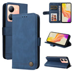 Custodia in pelle con bottone metallo per vivo Y78 5G
