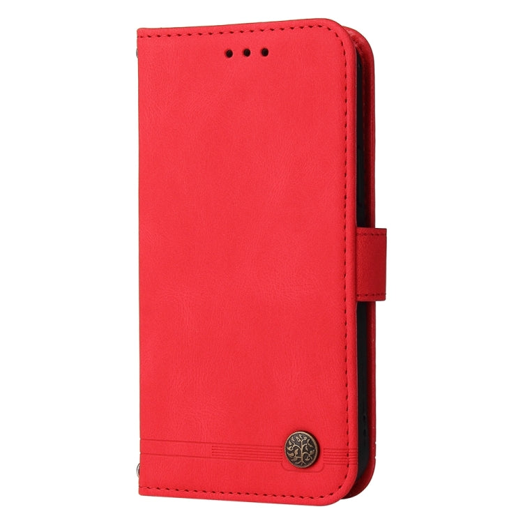 Custodia in pelle con bottone metallo per vivo Y78 5G