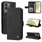 Custodia in pelle con bottone metallo per vivo Y78 5G