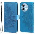 Custodia in pelle goffrata con fiori a 7 petali per vivo Y03 4G, Y200 / V29e