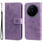 Custodia in pelle goffrata con fiori a 7 petali per vivo X200, X200 Pro mini