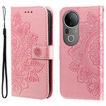 Custodia in pelle goffrata con fiori a 7 petali per vivo X200, X200 Pro mini