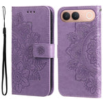 Custodia in pelle goffrata con fiori a 7 petali per vivo Y600 Pro 5G, Y21 5G