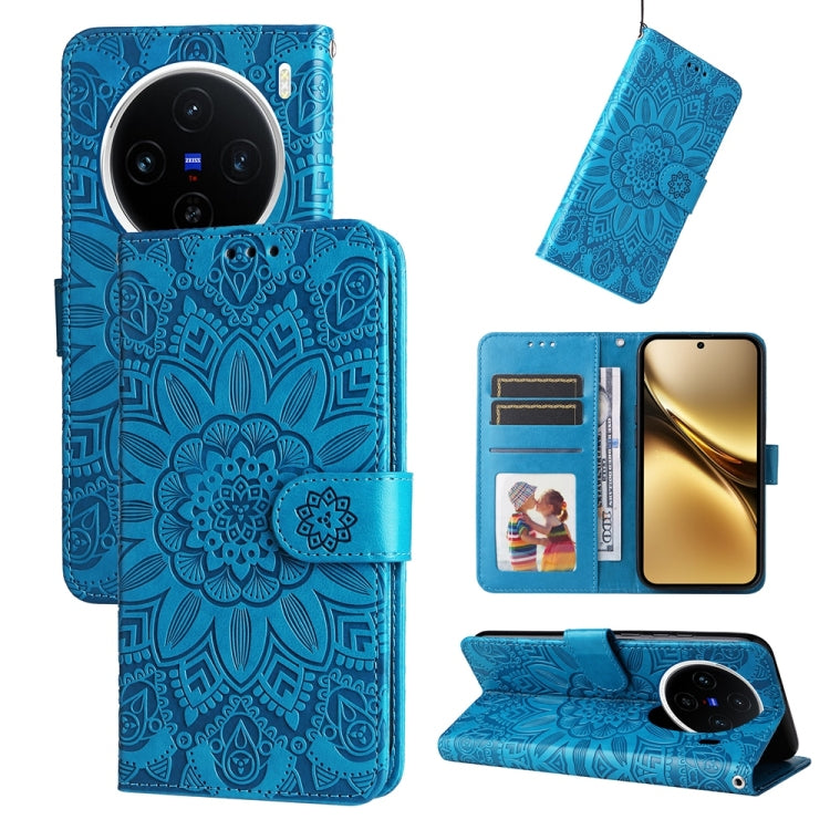 Custodia in pelle goffrata per vivo X200, X200 Pro mini, X200 Pro e V40 Lite 4G