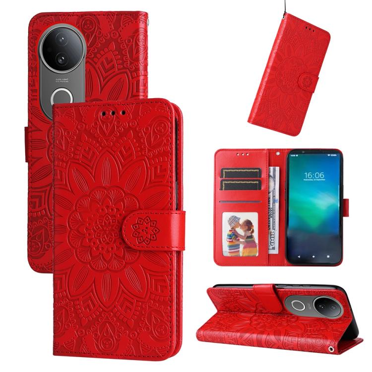 Custodia in pelle goffrata per vivo X200, X200 Pro mini, X200 Pro e V40 Lite 4G