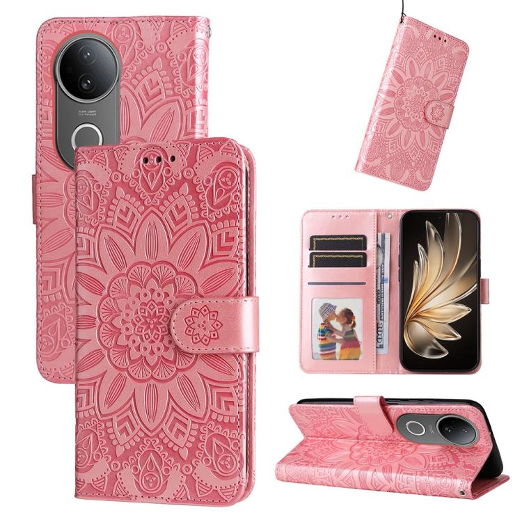 Custodia in pelle goffrata per vivo X200, X200 Pro mini, X200 Pro e V40 Lite 4G