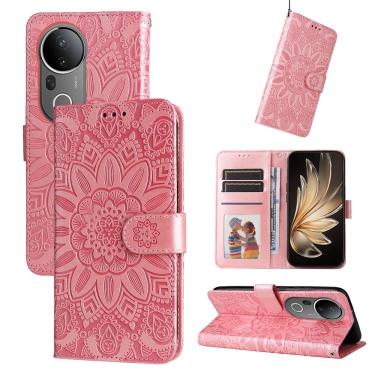 Custodia in pelle goffrata per vivo X200, X200 Pro mini, X200 Pro e V40 Lite 4G