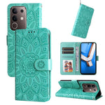 Custodia per telefono in pelle di girasole goffrata per vivo V50, S20, S20 Pro e