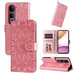 Custodia in pelle di girasole goffrata per vivo V50 Lite 4G/5G e modelli