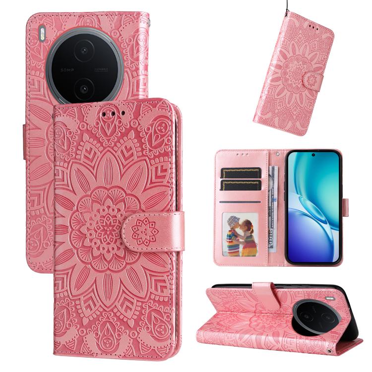 Custodia in pelle goffrata per vivo Y600 Pro 5G, Y21 5G 2026 / vivo Y05 4G, V70