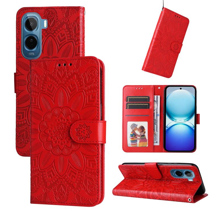 Custodia in pelle goffrata per vivo Y600 Pro 5G, Y21 5G 2026 / vivo Y05 4G, V70