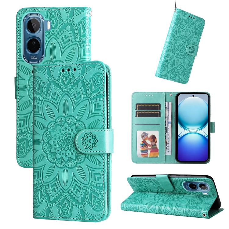 Custodia in pelle goffrata per vivo Y600 Pro 5G, Y21 5G 2026 / vivo Y05 4G, V70