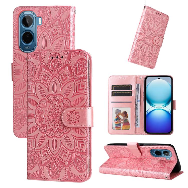Custodia in pelle goffrata per vivo Y600 Pro 5G, Y21 5G 2026 / vivo Y05 4G, V70