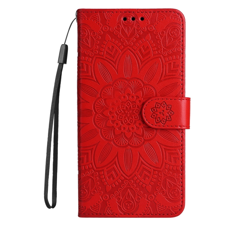Custodia per telefono in pelle di girasole goffrata, For Google Pixel 7