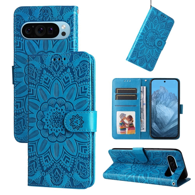 Custodia in pelle goffrata per Google Pixel 9 Pro, 9, 8a e 8 Pro