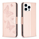 Custodia in pelle con farfalle per iPhone 16, 16 Pro e Plus - immagine 8