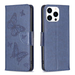 Custodia in pelle con farfalle per iPhone 16, 16 Pro e Plus - immagine 15