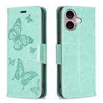 Custodia in pelle con farfalle per iPhone 16, 16 Pro e Plus - immagine 24