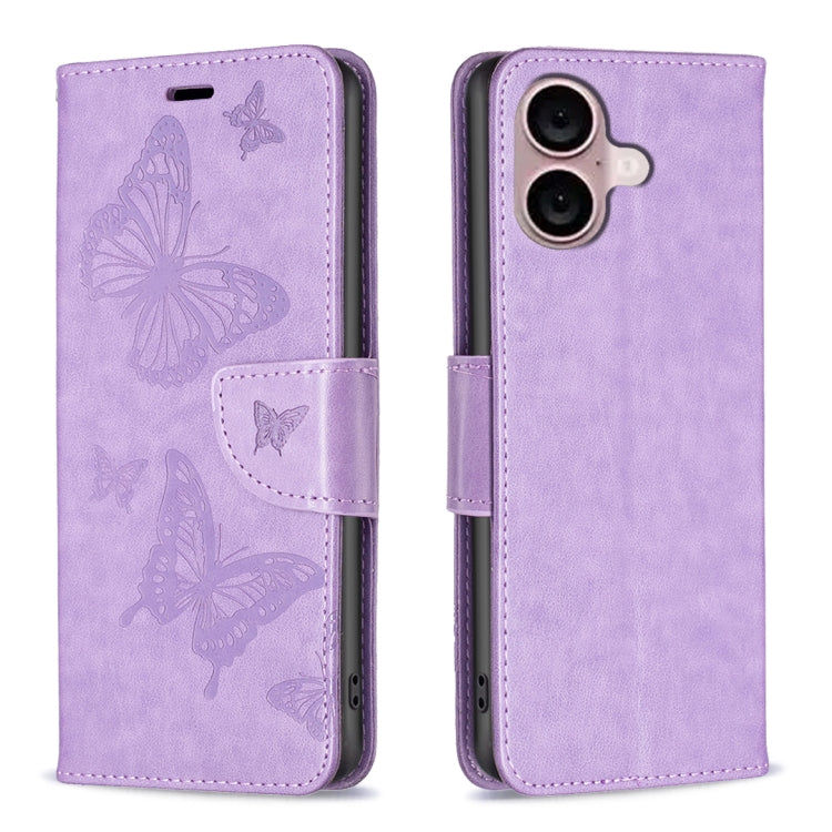 Custodia in pelle con farfalle per iPhone 16, 16 Pro e Plus - immagine 25