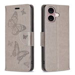 Custodia in pelle con farfalle per iPhone 16, 16 Pro e Plus - immagine 29