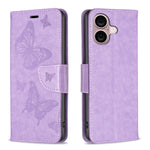 Custodia in pelle con farfalle per iPhone 16, 16 Pro e Plus - immagine 19