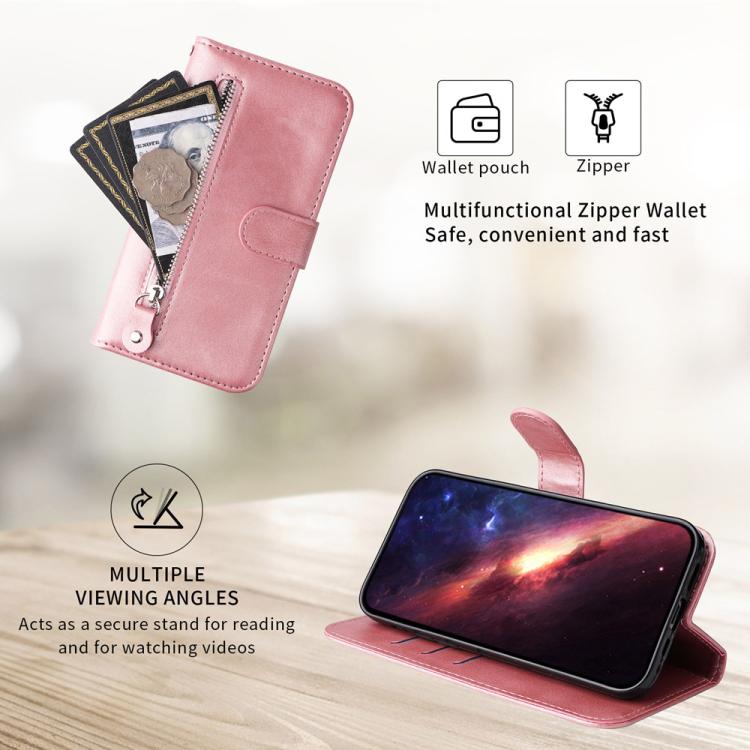 Custodia in pelle con cerniera per vivo Y600 Pro 5G, Y21 5G 2026 / vivo Y05 4G