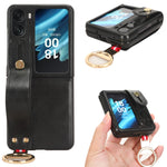 Custodia in pelle con cinturino per OPPO Find N2 Flip