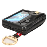 Custodia in pelle con cinturino per OPPO Find N2 Flip
