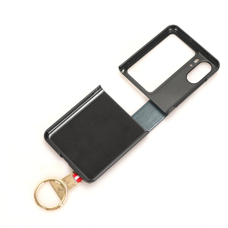 Custodia in pelle con cinturino per OPPO Find N2 Flip
