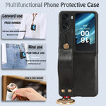 Custodia in pelle con cinturino per OPPO Find N2 Flip