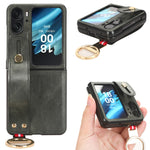 Custodia in pelle con cinturino per OPPO Find N2 Flip