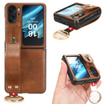 Custodia in pelle con cinturino per OPPO Find N2 Flip