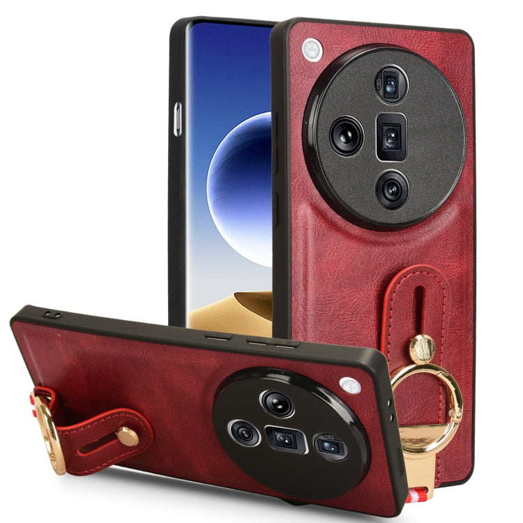 Custodia in pelle con cinturino per OPPO Reno11 Pro, Find X7 Ultra, A79 5G