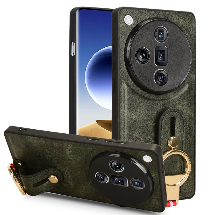 Custodia in pelle con cinturino per OPPO Reno11 Pro, Find X7 Ultra, A79 5G