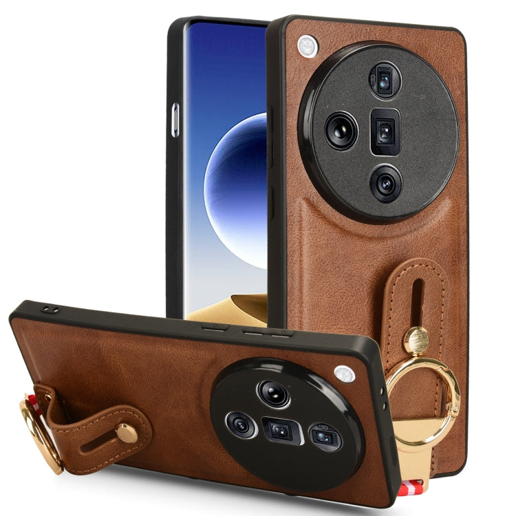 Custodia in pelle con cinturino per OPPO Reno12 5G Global, Reno11 F / F25 Pro