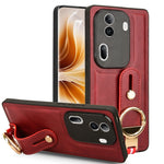 Custodia in pelle con cinturino per OPPO Reno11 Pro, Find X7 Ultra, A79 5G