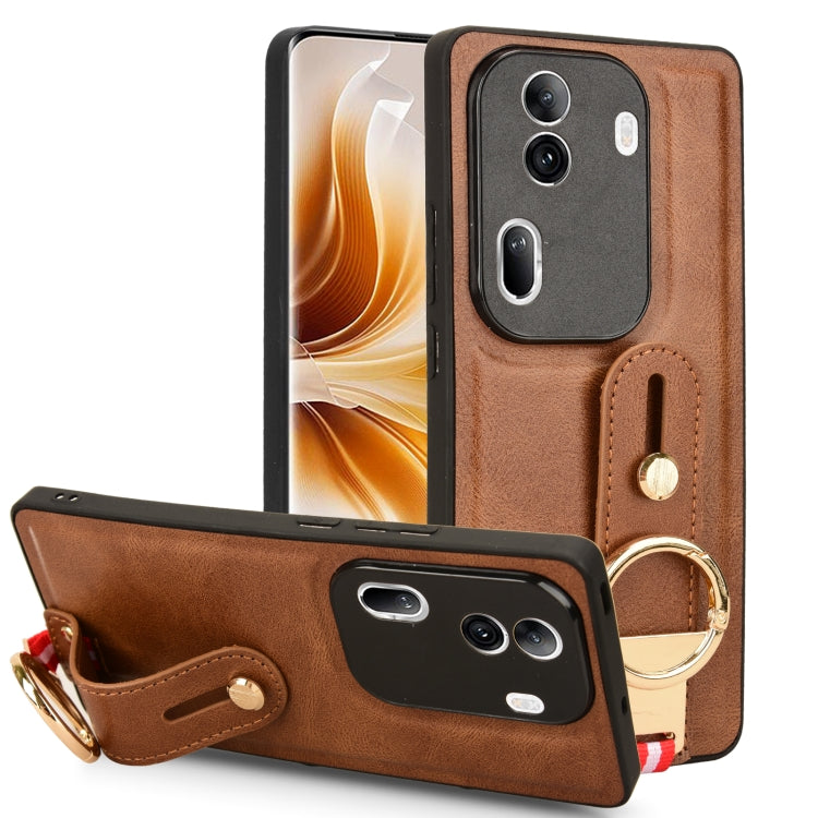 Custodia in pelle con cinturino per OPPO Reno11 Pro, Find X7 Ultra, A79 5G