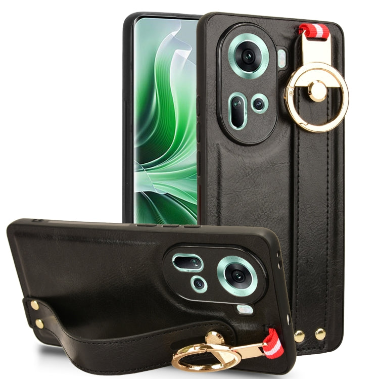 Custodia in pelle con cinturino per OPPO Reno12 5G Global, Reno11 F / F25 Pro