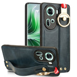 Custodia in pelle con cinturino per OPPO Reno12 5G Global, Reno11 F / F25 Pro