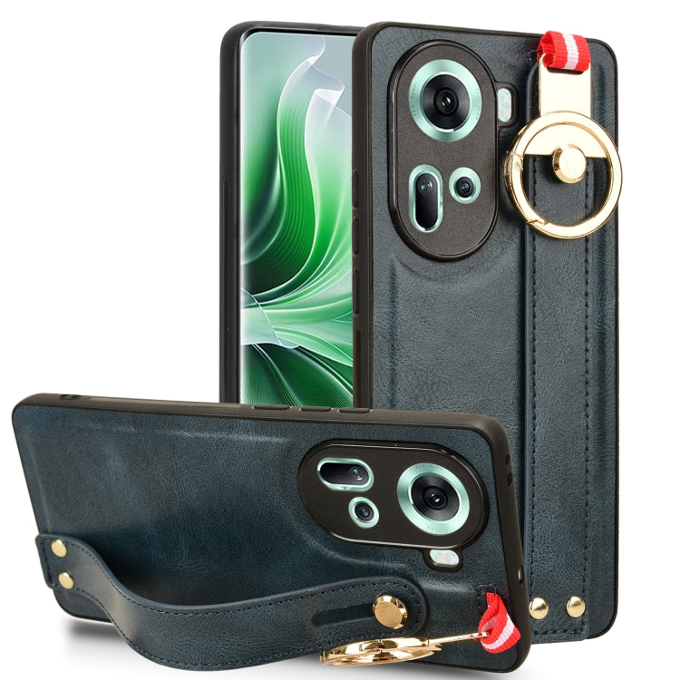 Custodia in pelle con cinturino per OPPO Reno12 5G Global, Reno11 F / F25 Pro