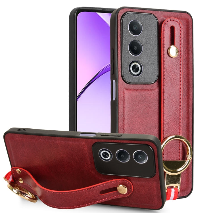 Custodia posteriore in pelle con cinturino per OPPO Reno12 F 5G, A3 Pro India