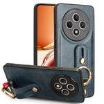 Custodia posteriore in pelle con cinturino per OPPO Reno12 F 5G, A3 Pro India