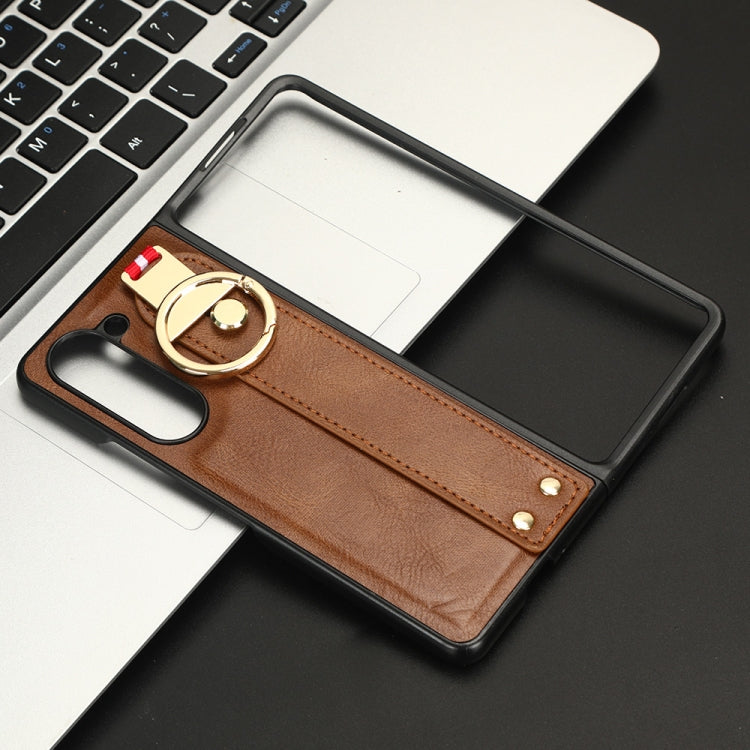 Custodia in pelle con cinturino per Samsung Galaxy Fold5