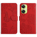 Custodia per cellulare in pelle goffrata con peonia a farfalla, For OnePlus 12R 5G Global, For OnePlus 12 5G Global, For OnePlus Nord CE 3 Lite