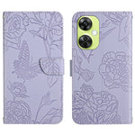 Custodia per cellulare in pelle goffrata con peonia a farfalla, For OnePlus 12R 5G Global, For OnePlus 12 5G Global, For OnePlus Nord CE 3 Lite