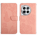 Custodia per cellulare in pelle goffrata con peonia a farfalla, For OnePlus 12R 5G Global, For OnePlus 12 5G Global, For OnePlus Nord CE 3 Lite