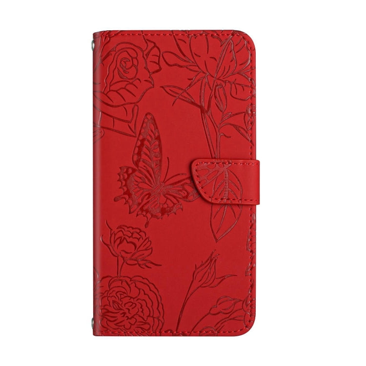 Custodia per cellulare in pelle goffrata con peonia a farfalla, For OnePlus 12R 5G Global, For OnePlus 12 5G Global, For OnePlus Nord CE 3 Lite