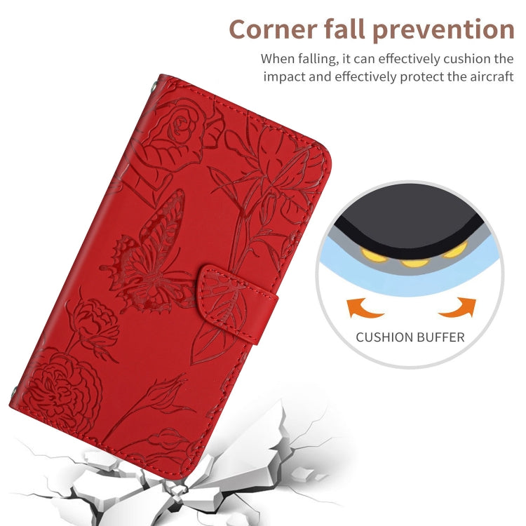 Custodia per cellulare in pelle goffrata con peonia a farfalla, For OnePlus 12R 5G Global, For OnePlus 12 5G Global, For OnePlus Nord CE 3 Lite